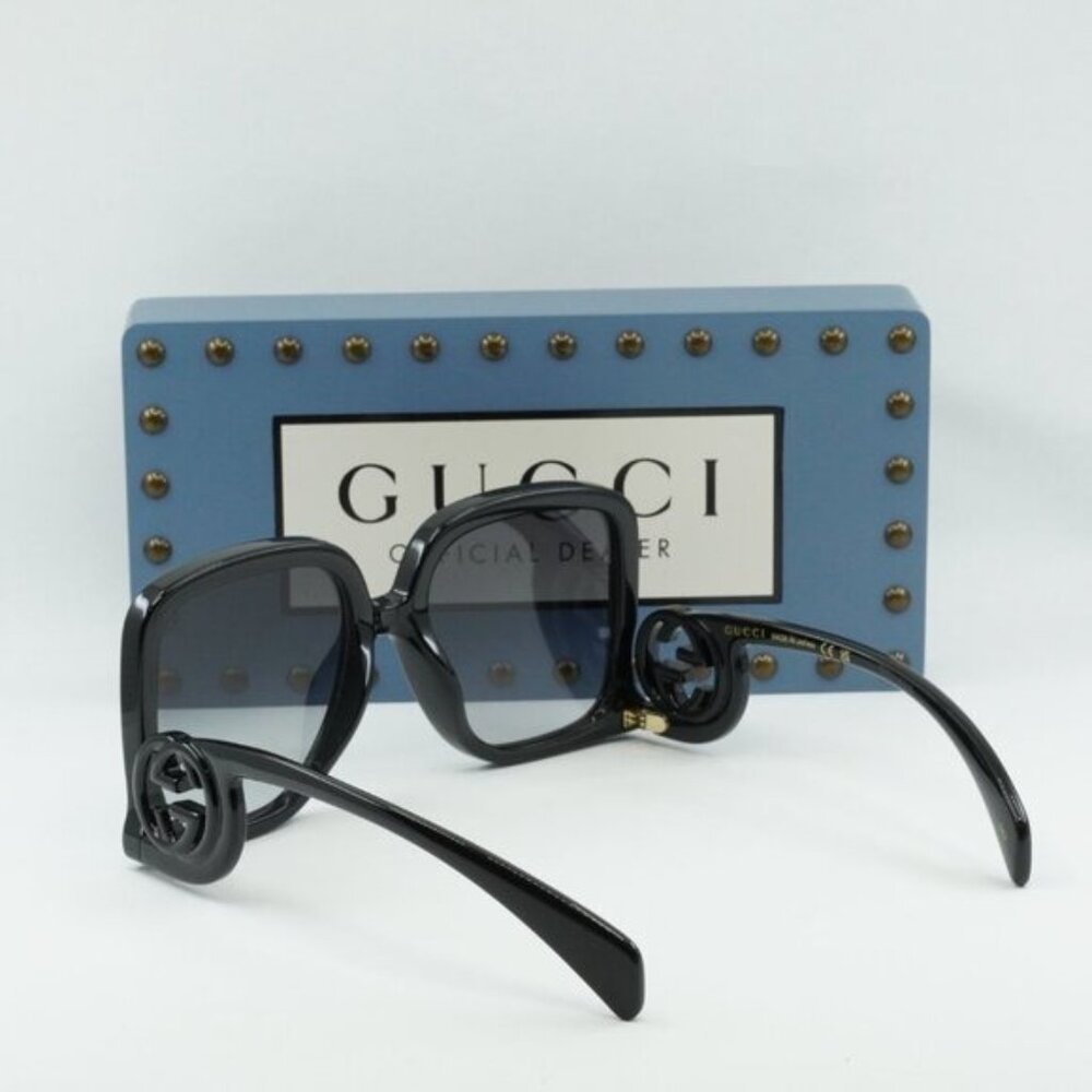 Gucci GG1326S 001 Square Sunglasses – Black - Picture 10 of 11